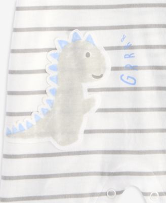Baby Boys Dinosaur Striped Sunsuit, Created for Macy's