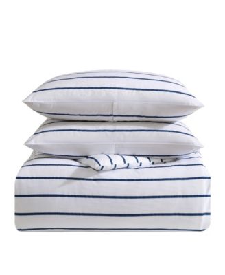 Brenton Stripe Percale 2-Pc. Duvet Cover Set, Twin