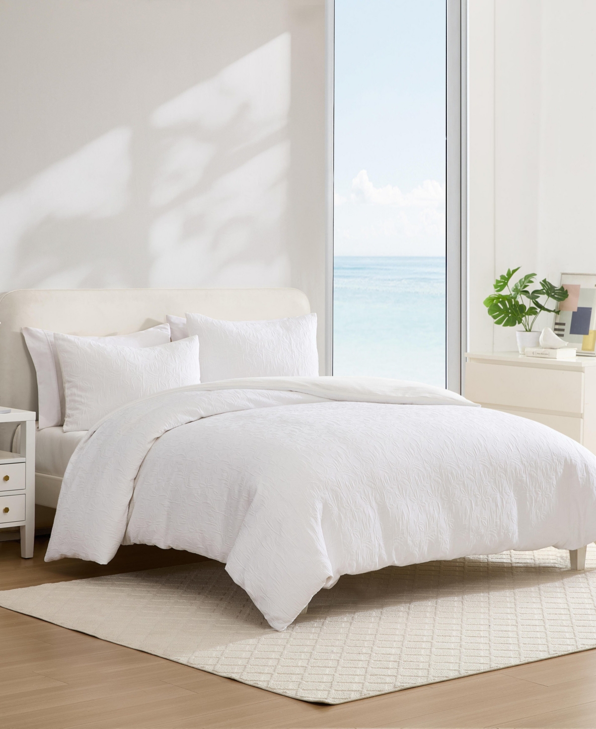 Nautica Seaside Floral Jacquard 3-Pc. Duvet Cover Set