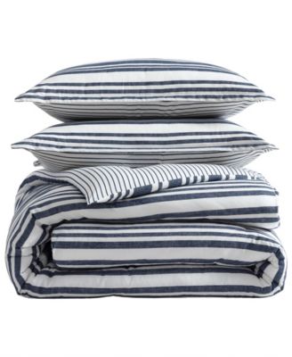 Coastline Stripe 3-Pc. Duvet Cover Set, King