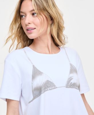 売れ筋商品|||バースリー Tシャツ トップス レディース Trendy Plus Size Bikini-Graphic T-Shirt, Exclusively at Macy's Bright White Hybrid Apparel Trendy Plus Size Barbie Graphic T-shirt - Macy's