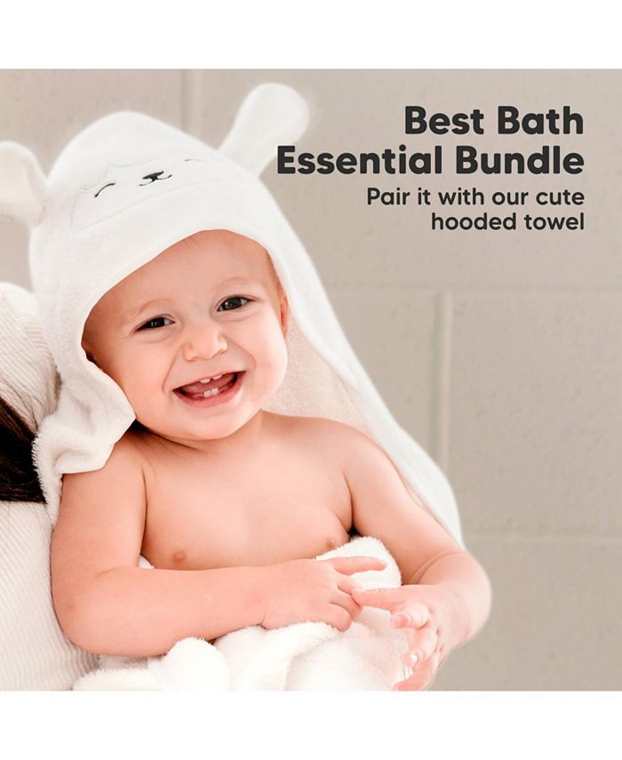 KeaBabies 6pk Deluxe Baby Washcloths, Organic and Soft Baby Wash Cloth, Baby Bath Towel, Face Cloths - White - No Size