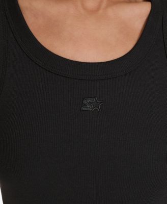 Women's Cotton-Blend Ribbed-Knit Tank Dress