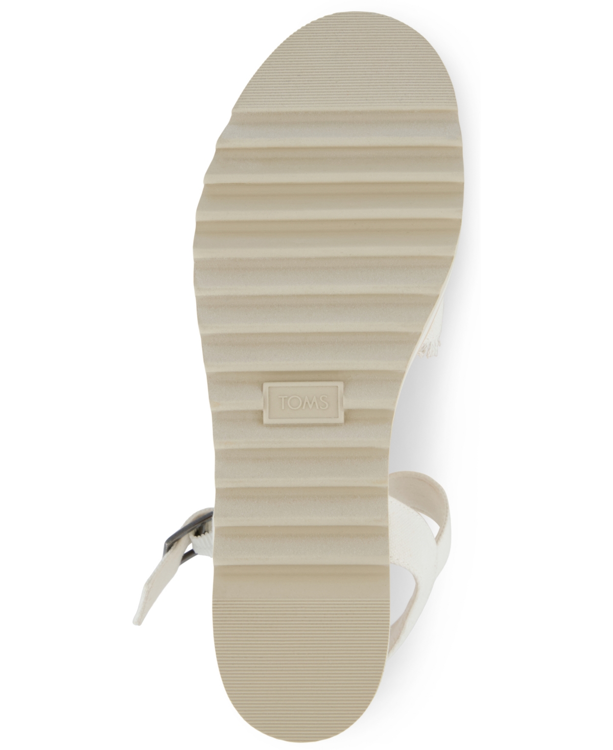 Shop Toms Women's Diana Platform Wedge Sandals In White Canvas,frey