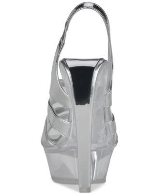 Women's Slo-Mo Vinyl Platform Wedge Sandals