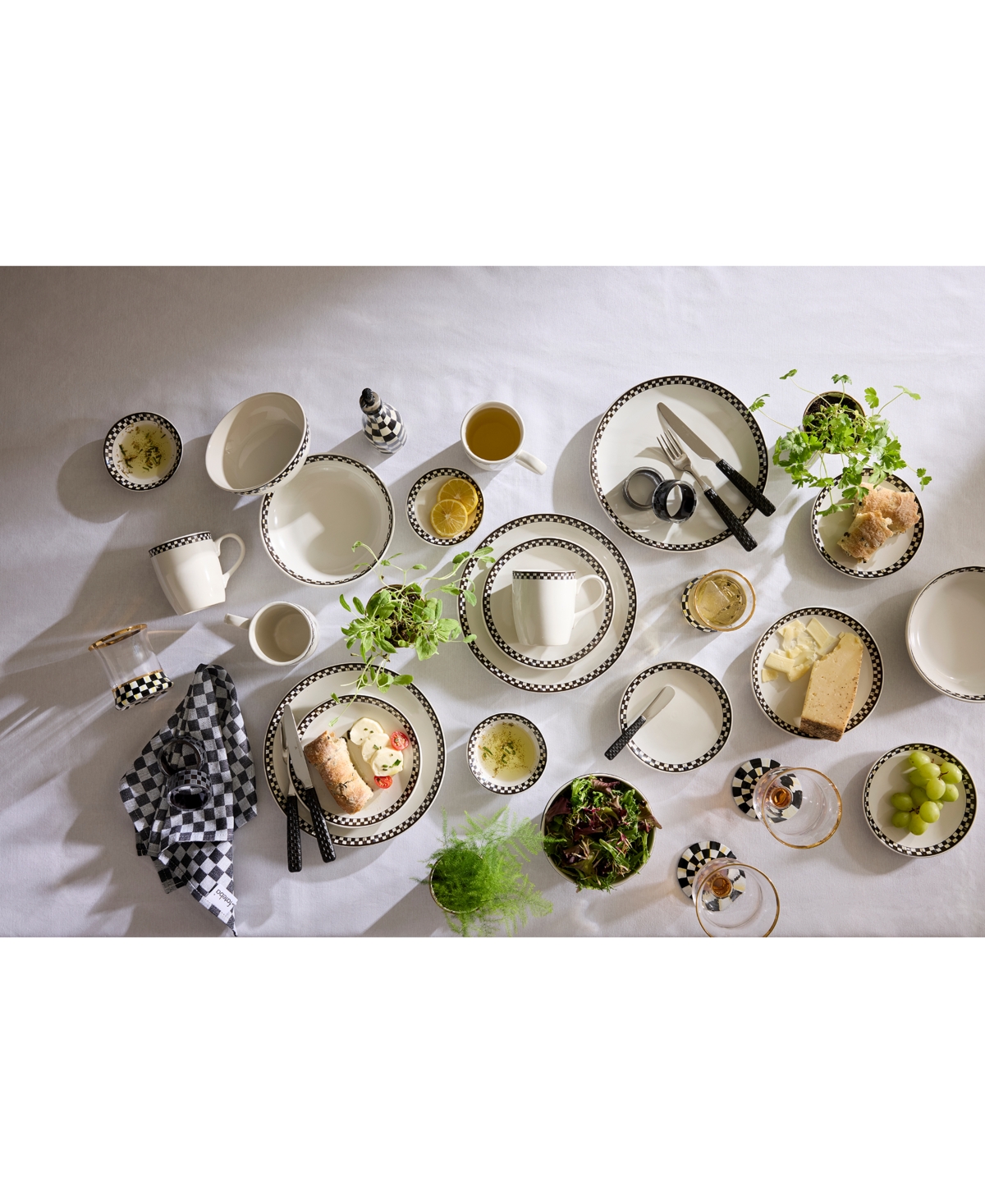 Mackenzie-childs Courtly Check Everyday Lunch Plates, Set Of 4