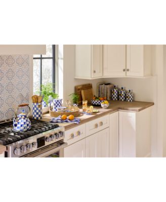 Indigo Check Serving Bowl, 112-oz.