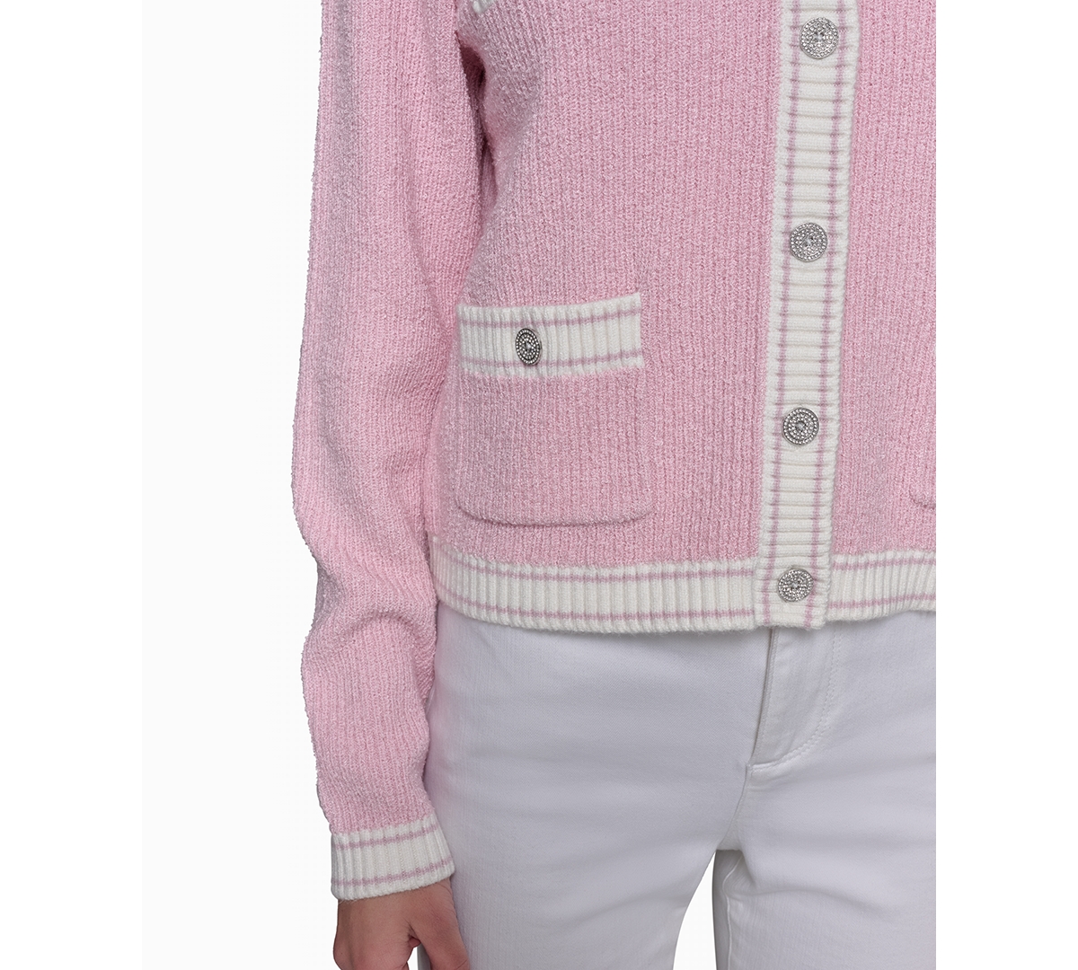 売れ筋商品|||カールラガーフェルド ニット&セーター アウター レディース Women's Marled Four-Pocket Cardigan Parfait Karl Lagerfeld Women's Marled Four-pocket Cardigan In