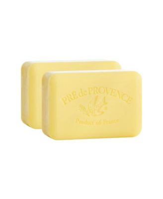 Pre de Provence Moisturizing 250g French Soap Bar, Quad-Milled, Long Lasting, Moisturizing, Rich and Creamy Lather (Set of 2) - Freesia