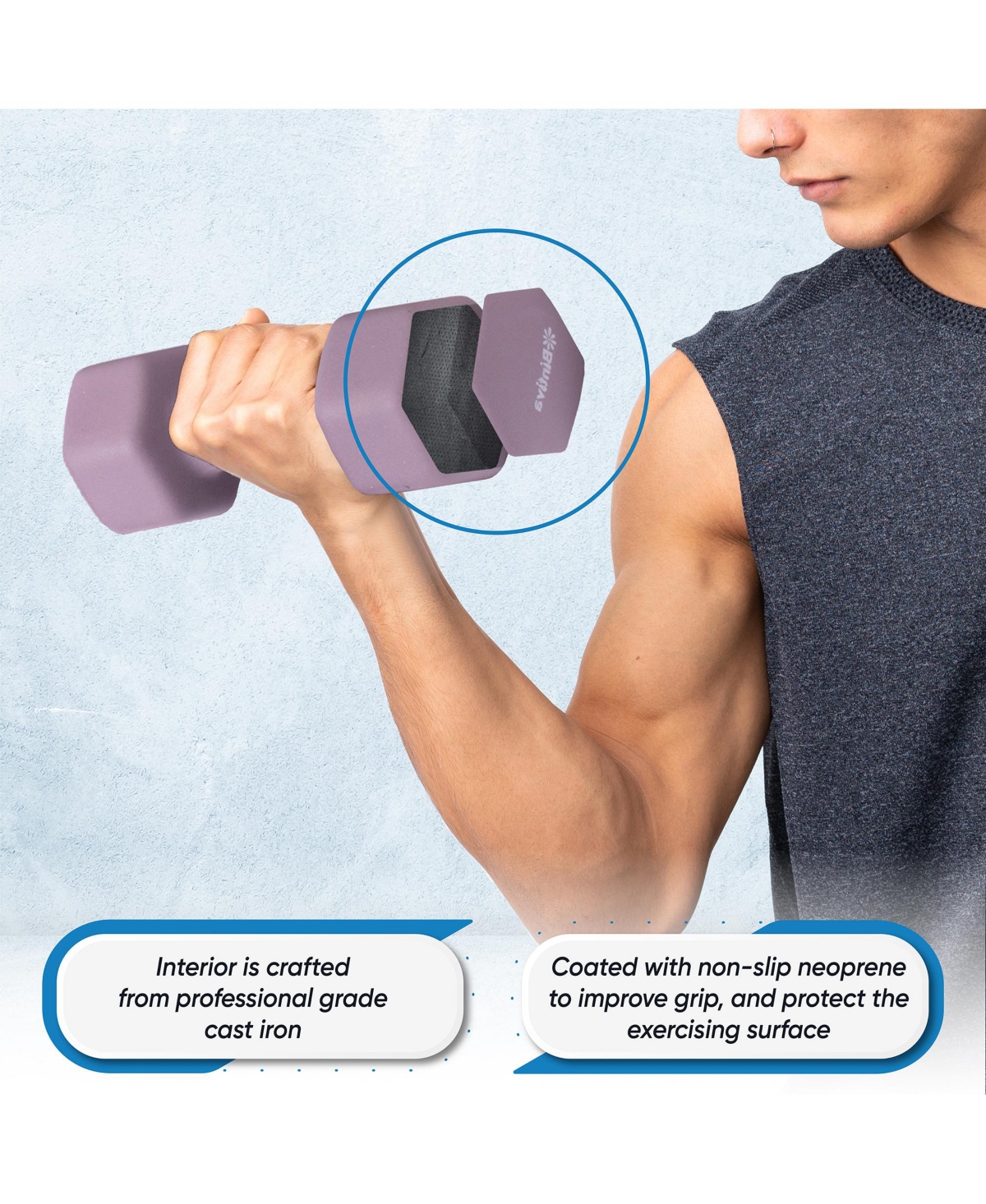Bintiva Earthtone Dumbbell Kit With Stand