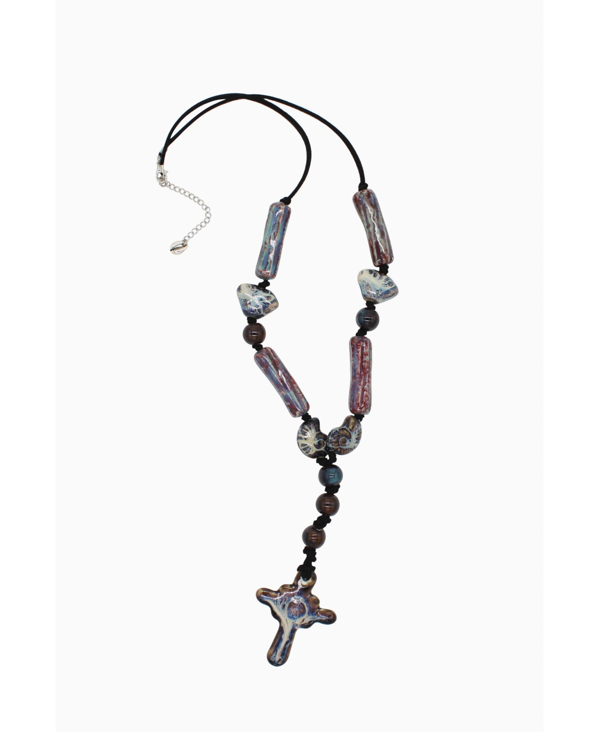 Ceramic Cross Necklace - Multicolor