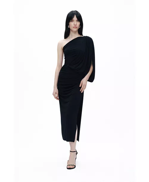 women's draped detail maxi dress