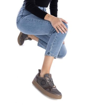 Carmela Collection Women's Leather Casual Sneakers By Xti