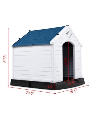 Dog House Made of Plastic with Ventilation System and Fastening Device