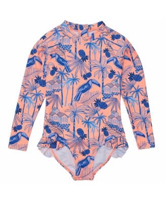 Tropicana Vacay Sustainable Leg Frill Surf Suit