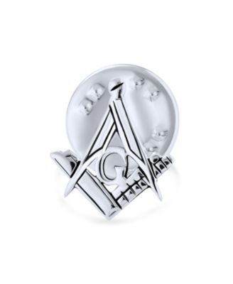 Freemasons Masonic Compass Brooche Pin in Sterling Silver