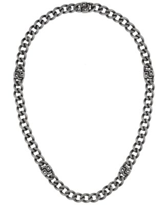 Men's Double B Absolute Galvanic Blackening Stainless Steel Chain Necklace