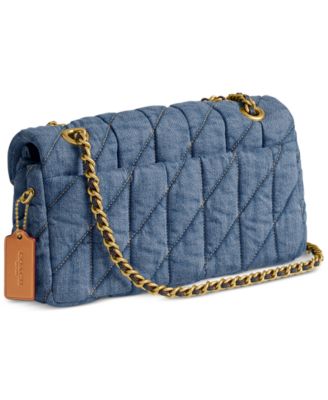 Quilted Tabby Medium Denim Shoulder Bag 26 