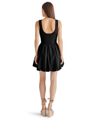 Women's Palermo Mixed-Media Bubble-Hem Fit & Flare Dress