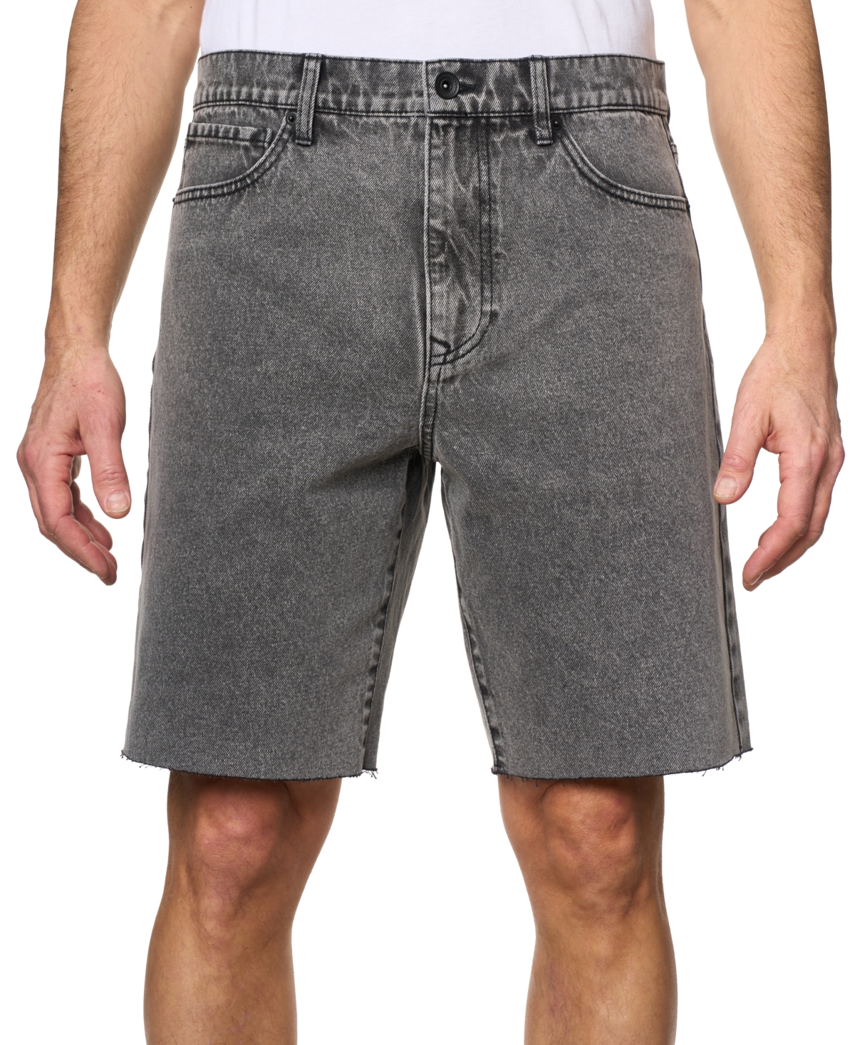 Men's Loose-Fit 10" Denim Shorts - Washed Grey