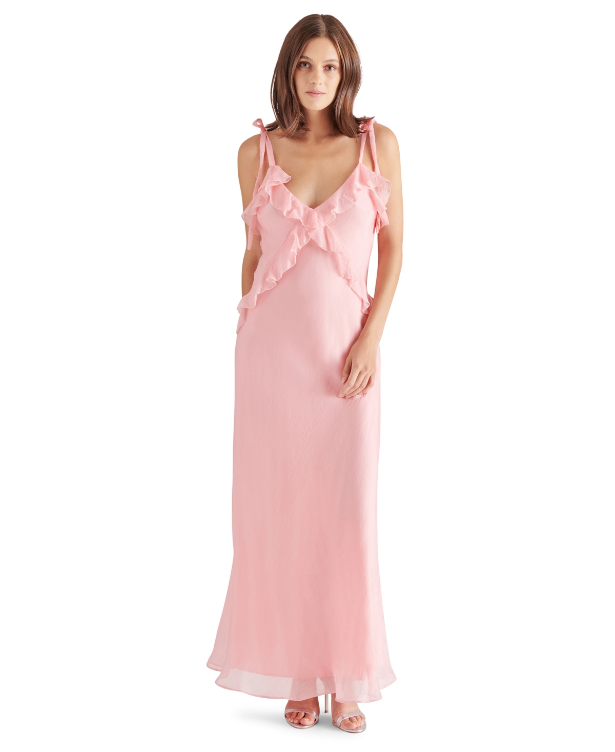 Shop Steve Madden Women's Adalina Ruffled Maxi Dress In Pink Quartz