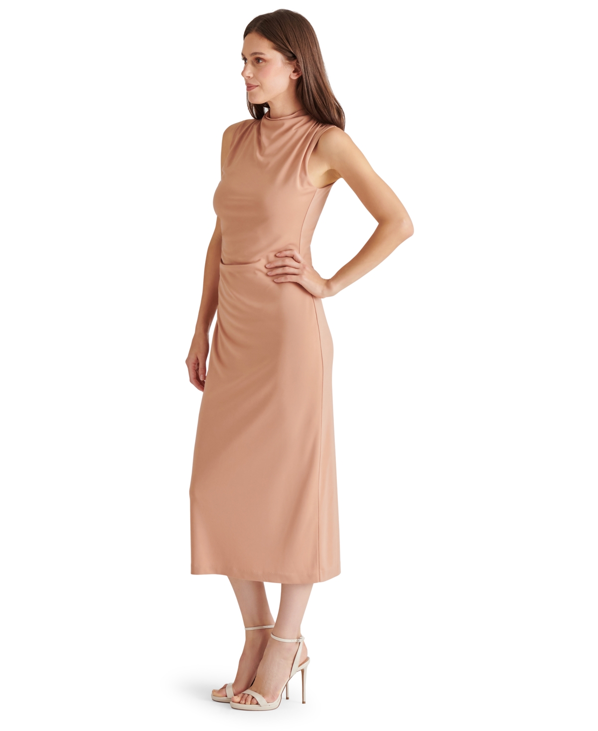 Steve Madden Women's Mo Mock Neck Midi Dress In Hazelnut