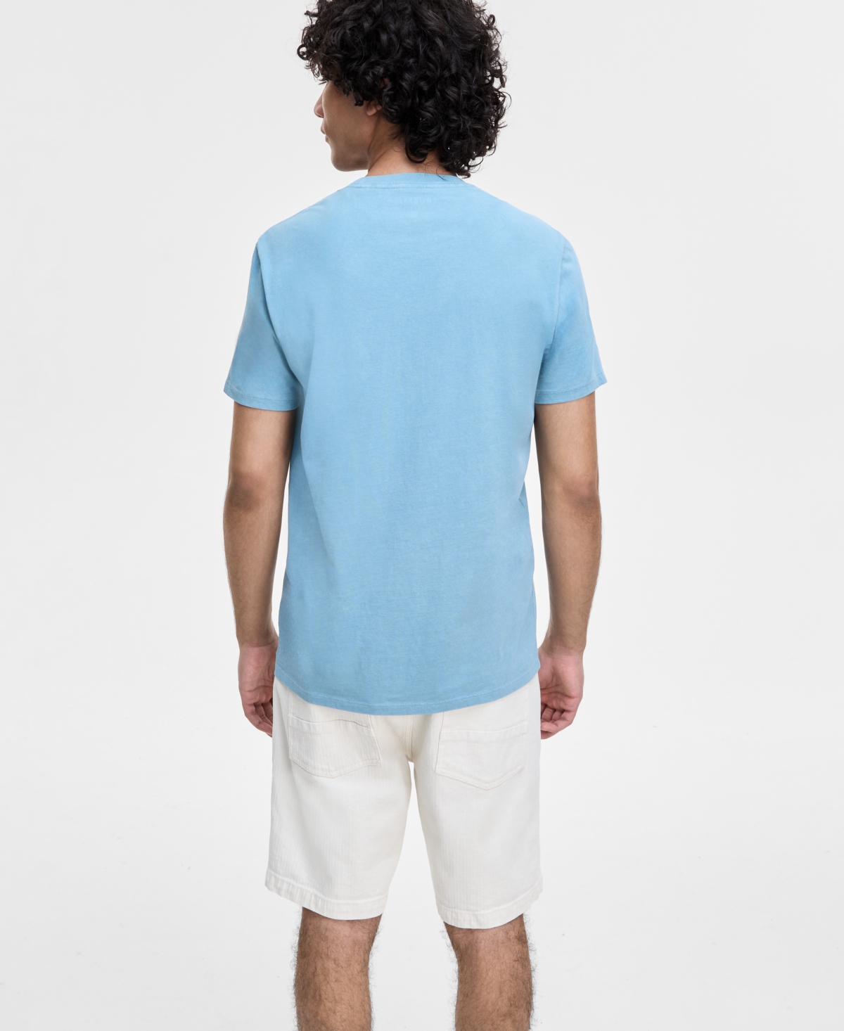 Guess Men's World Stamp Logo Graphic T-shirt In Blue