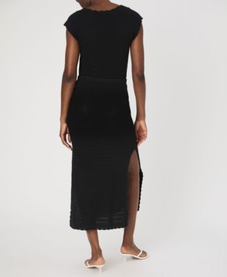 Women's Nellis Cotton Side-Slit Skirt