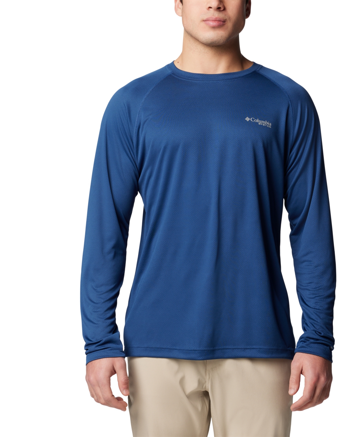 Shop Columbia Men's Pfg Solar Stream Performance Long-sleeve Shirt In Carbon