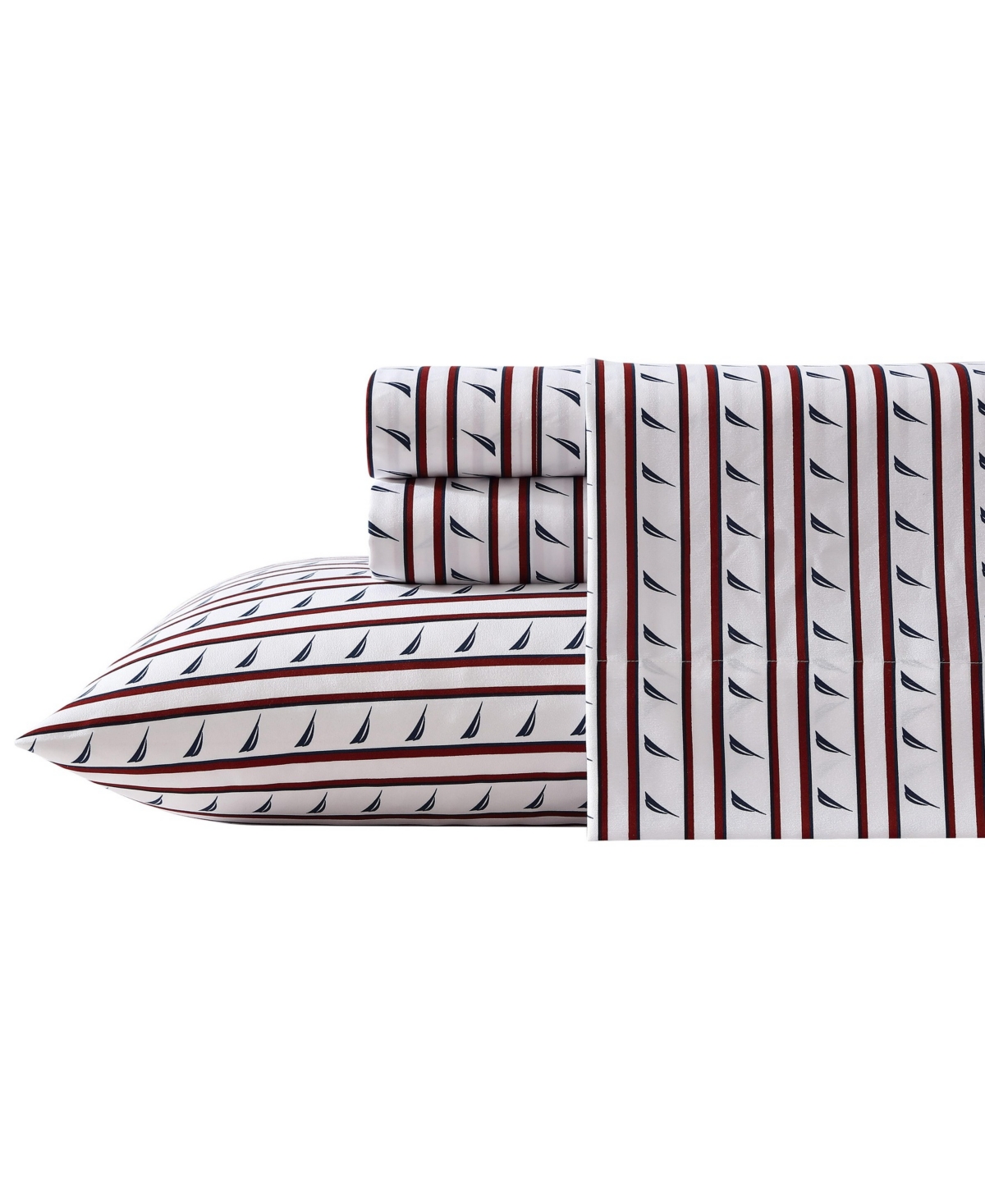 Nautica Printed Washed Microfiber 3-Pc. Sheet Set