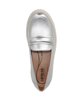 Women's Geneva Closed Round Toe Platform Penny Loafers