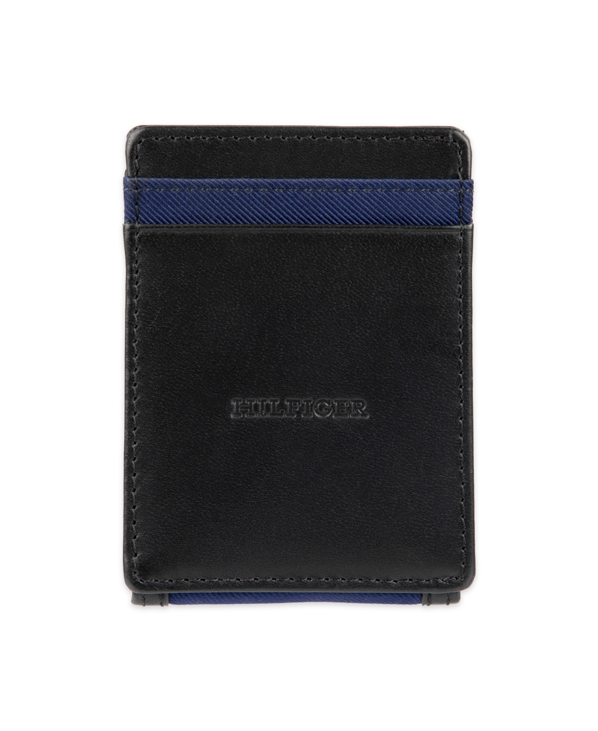 Tommy Hilfiger Men's Overlay Passcase Wallet In Black