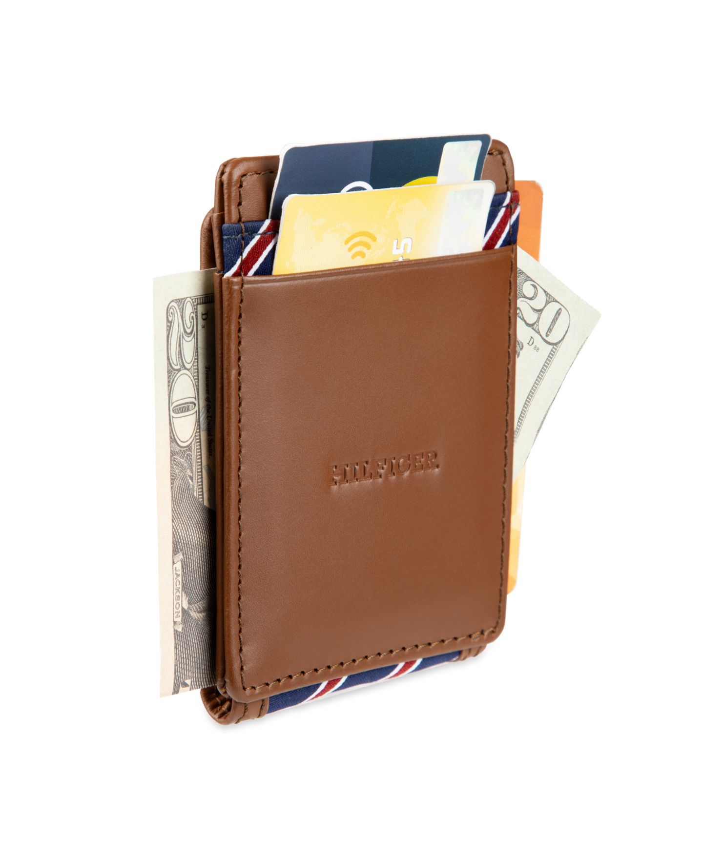 Мужской кошелёк Tommy Hilfiger Overlay Front Pocket Wallet, цвет: Тёмный бежевый — фото 5