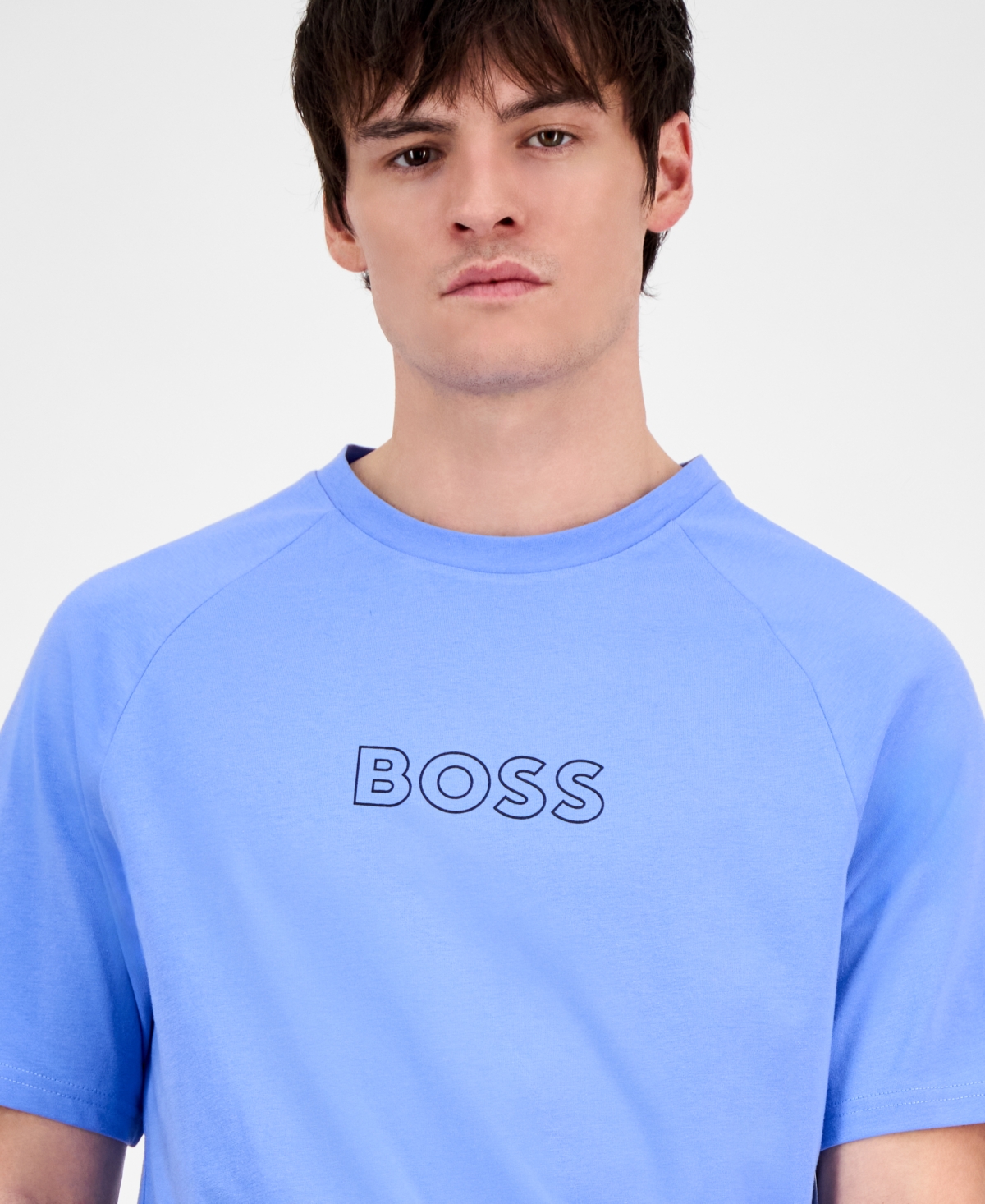 Hugo Boss Boss By  Logo T-shirt, Created For Macy's In Blue