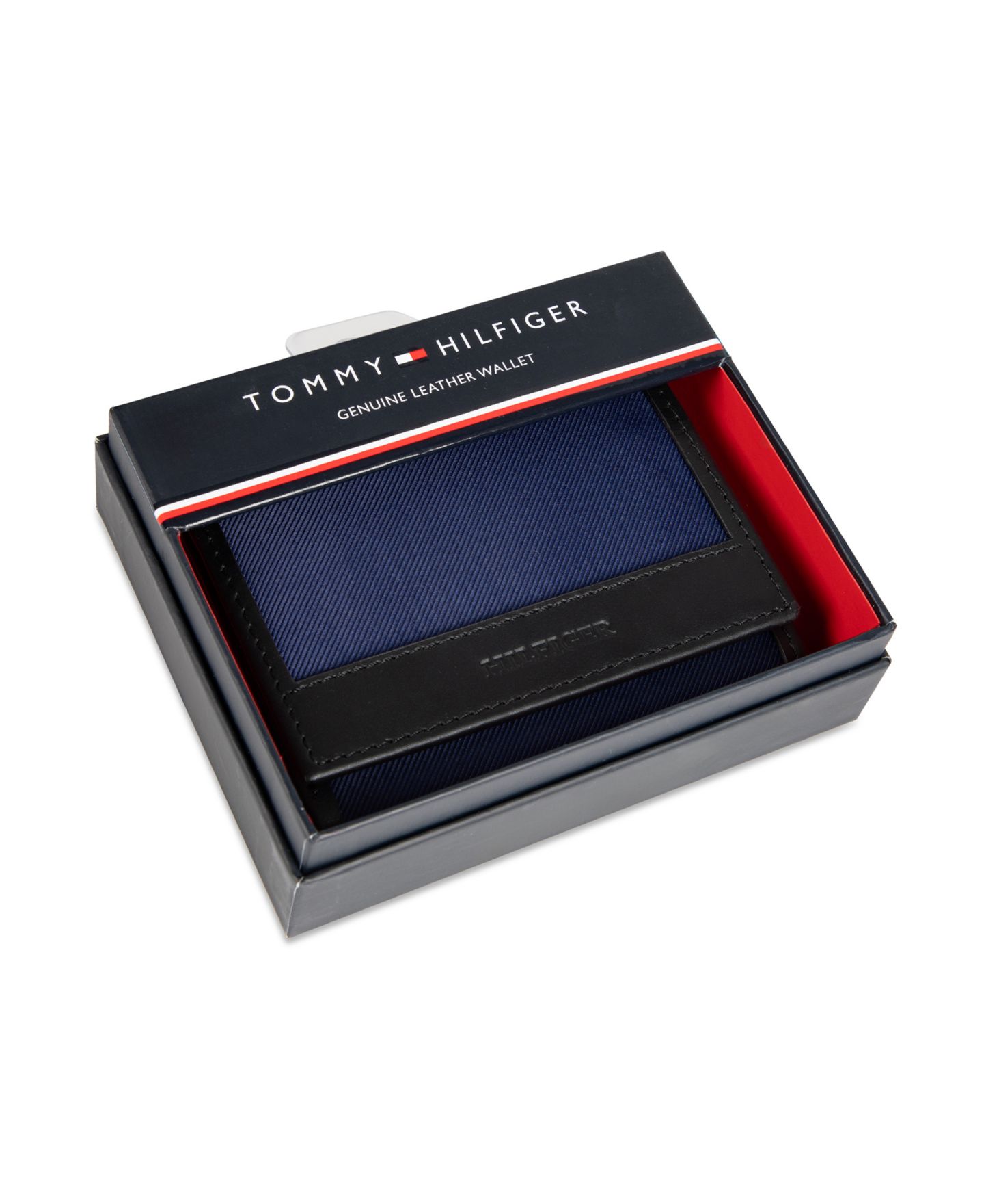 Мужской кошелёк Tommy Hilfiger Overlay Trifold Wallet, цвет: Чёрный — фото 7