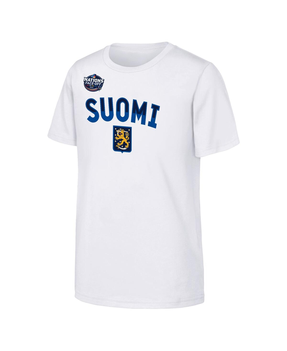 Outerstuff Big Boys And Girls Aleksander Barkov White Finland 2025 4 Nations Face-off Player Name Number T-shir In White