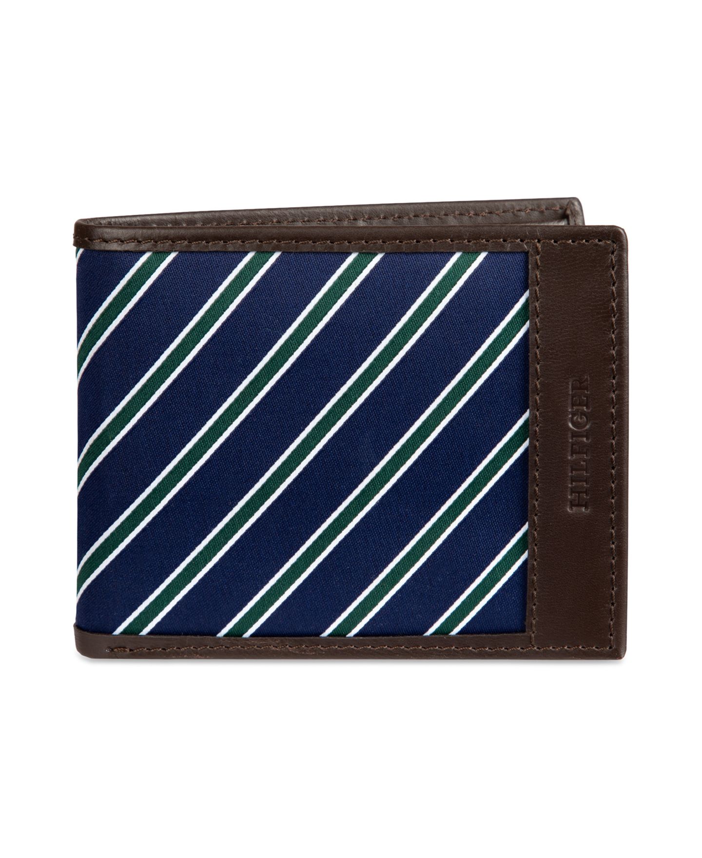 Мужской кошелёк Tommy Hilfiger Overlay Passcase Wallet, цвет: Коричневый — фото 1
