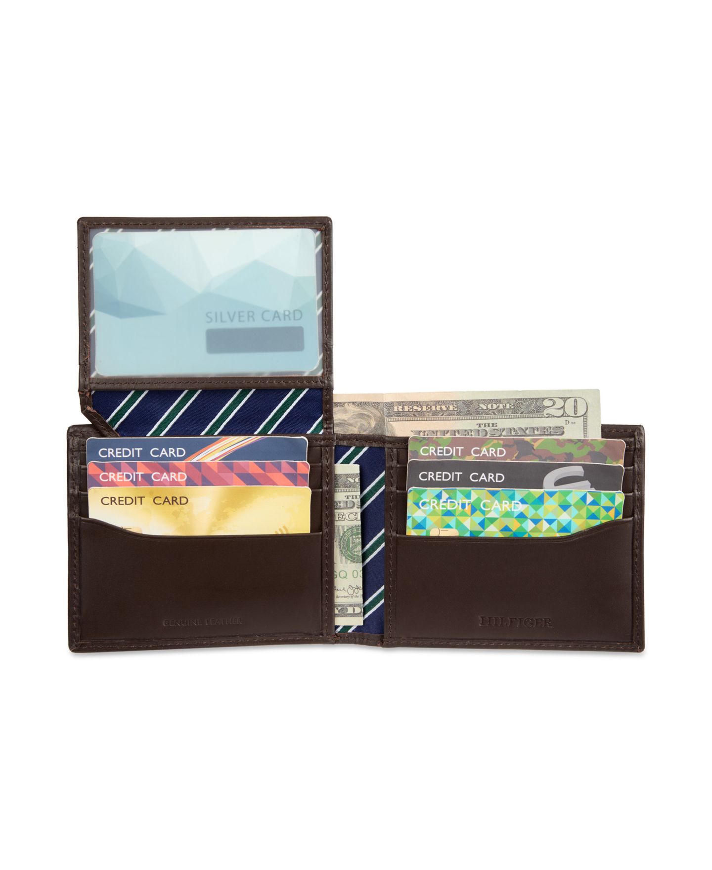 Мужской кошелёк Tommy Hilfiger Overlay Passcase Wallet, цвет: Коричневый — фото 5