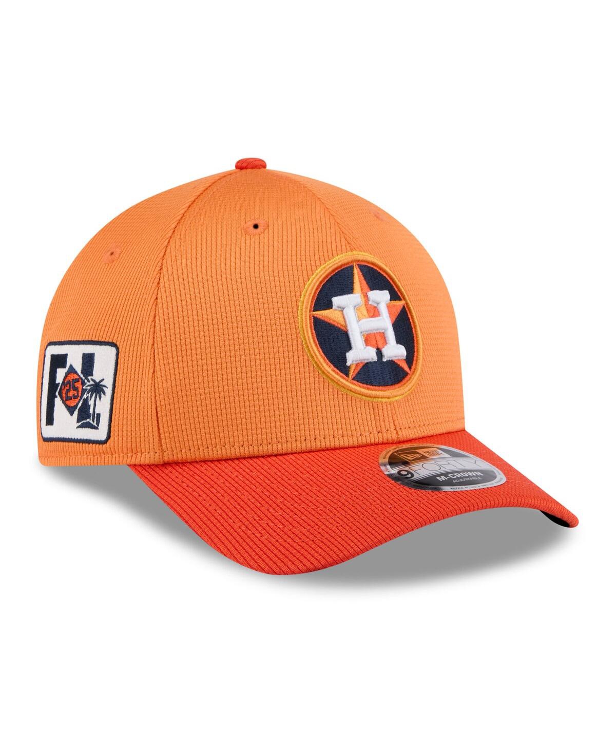 New Era Men's Orange Houston Astros 2025 Spring Training 9forty Adjustable Hat In Orange
