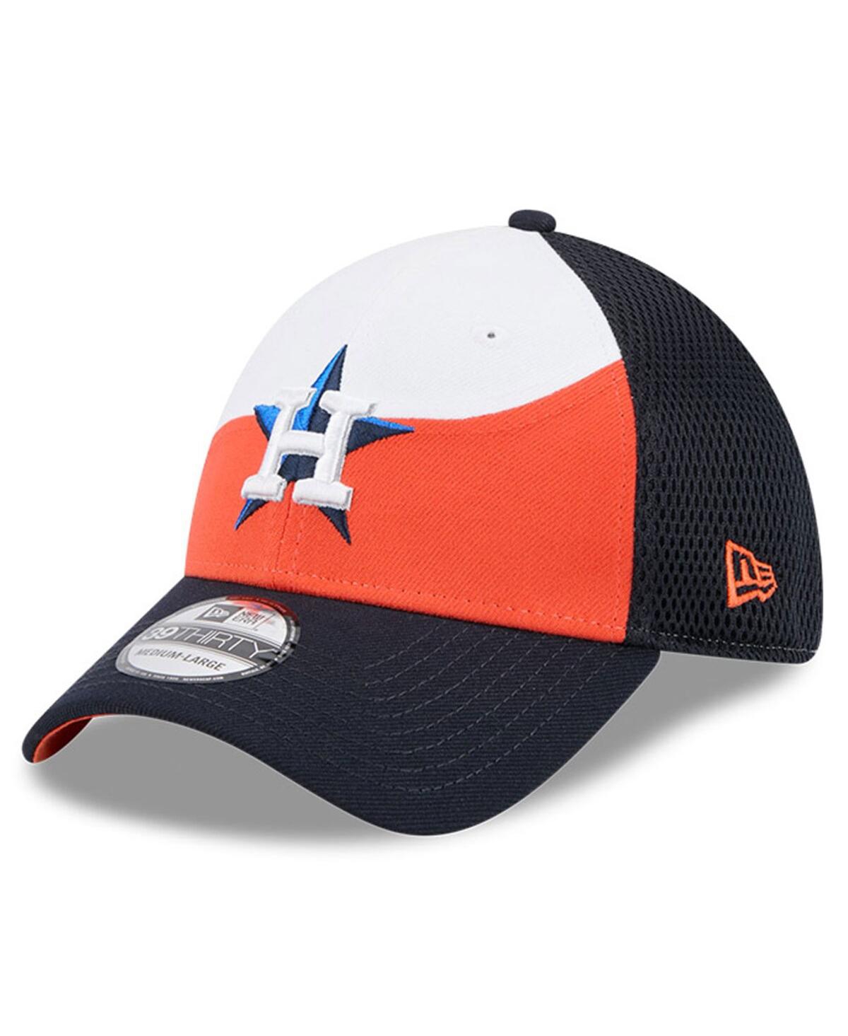 New Era Men's Orange/navy Houston Astros 2025 Spring Training 39thirty Flex Hat In Orange,navy