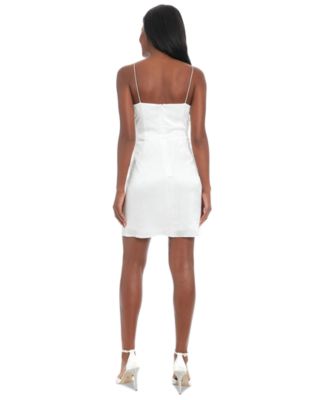 Women's Sparkle-Strap Side-Pleated Dress