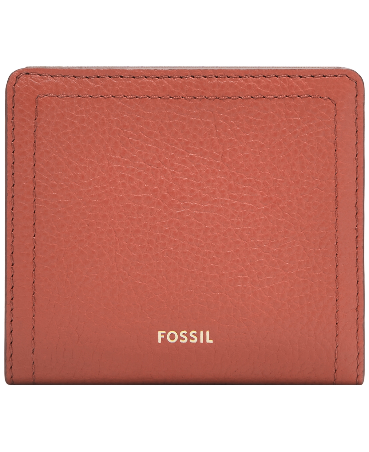 Fossil Logan Leather Small Bifold Wallet In Red