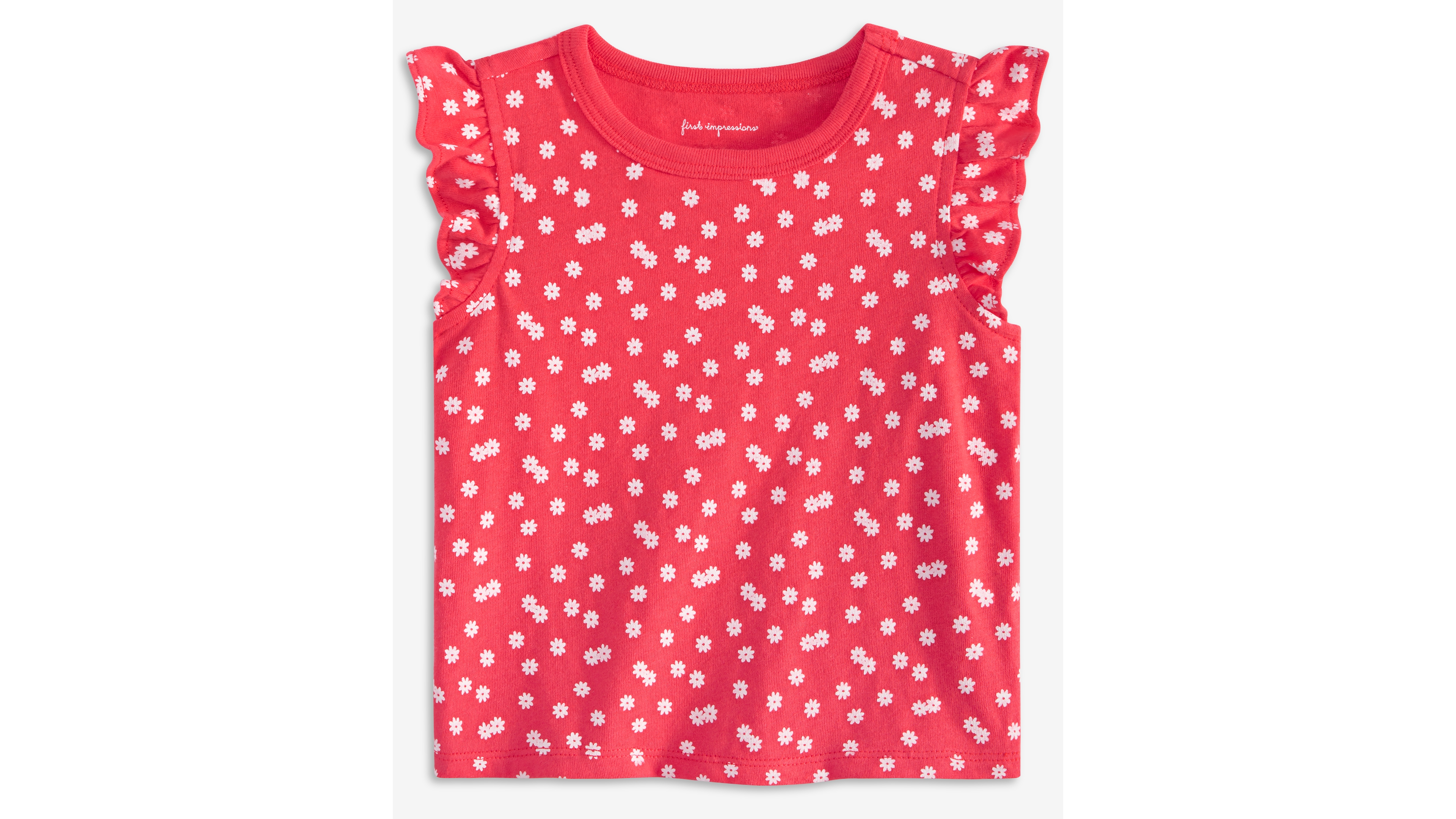 First Impressions Baby Girls Daisy Dot-Print T-Shirt, Exclusively at Macy's