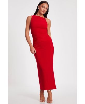 Women's ITY Ruched Waist Maxi Dress