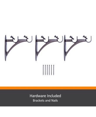 Kenney Fast Fit Easy Install Birkin 5/8 Inch Double Curtain Rod for Window Decoration