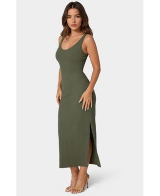 Women's V-Neck Tank Rib Maxi Dress