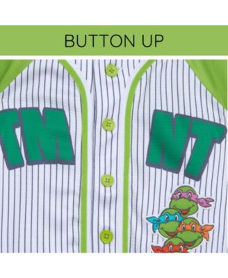 Little Boys Mesh Baseball Jersey Button Down Dress Shirt