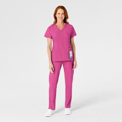 Petite W123 Flat Front Cargo Scrub Pant
