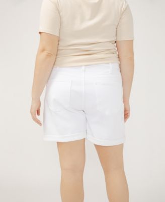 Plus Size Boyfriend Relaxed Mid Rise Shorts