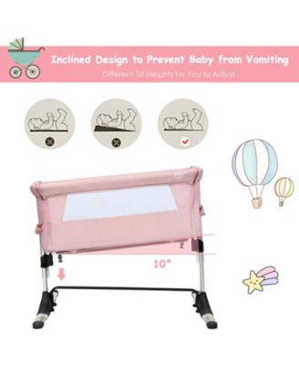 Kids Travel Portable Bed Side Sleeper Bassinet Crib with Carrying Bag